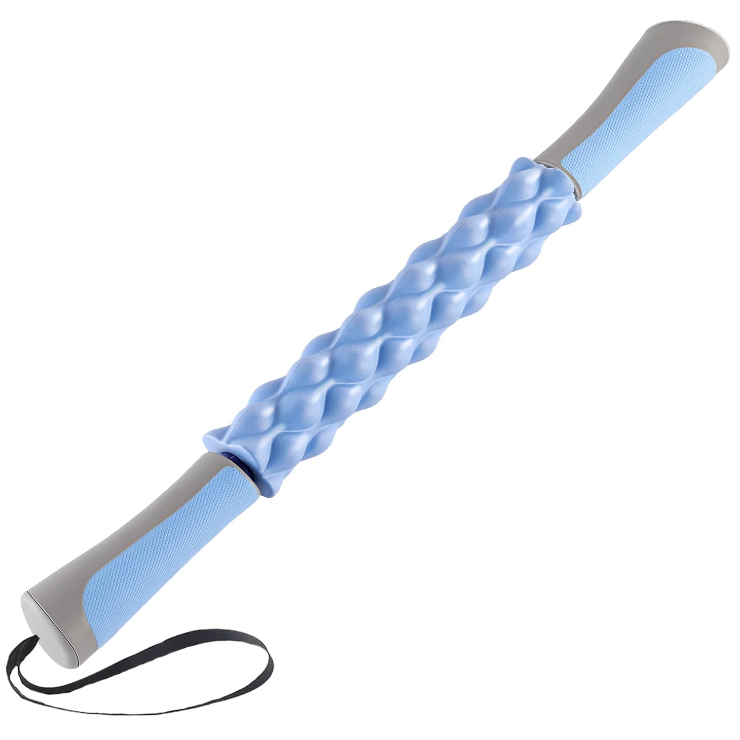 Muscle Roller Massage Roller Stick- Deep Tissue Fascia Blaster for Myofascial Pain Relief, Lymphatic Drainage & Body Sculpting, Handheld Physical Therapy & Recovery Tool (Purple Black-18 inch)