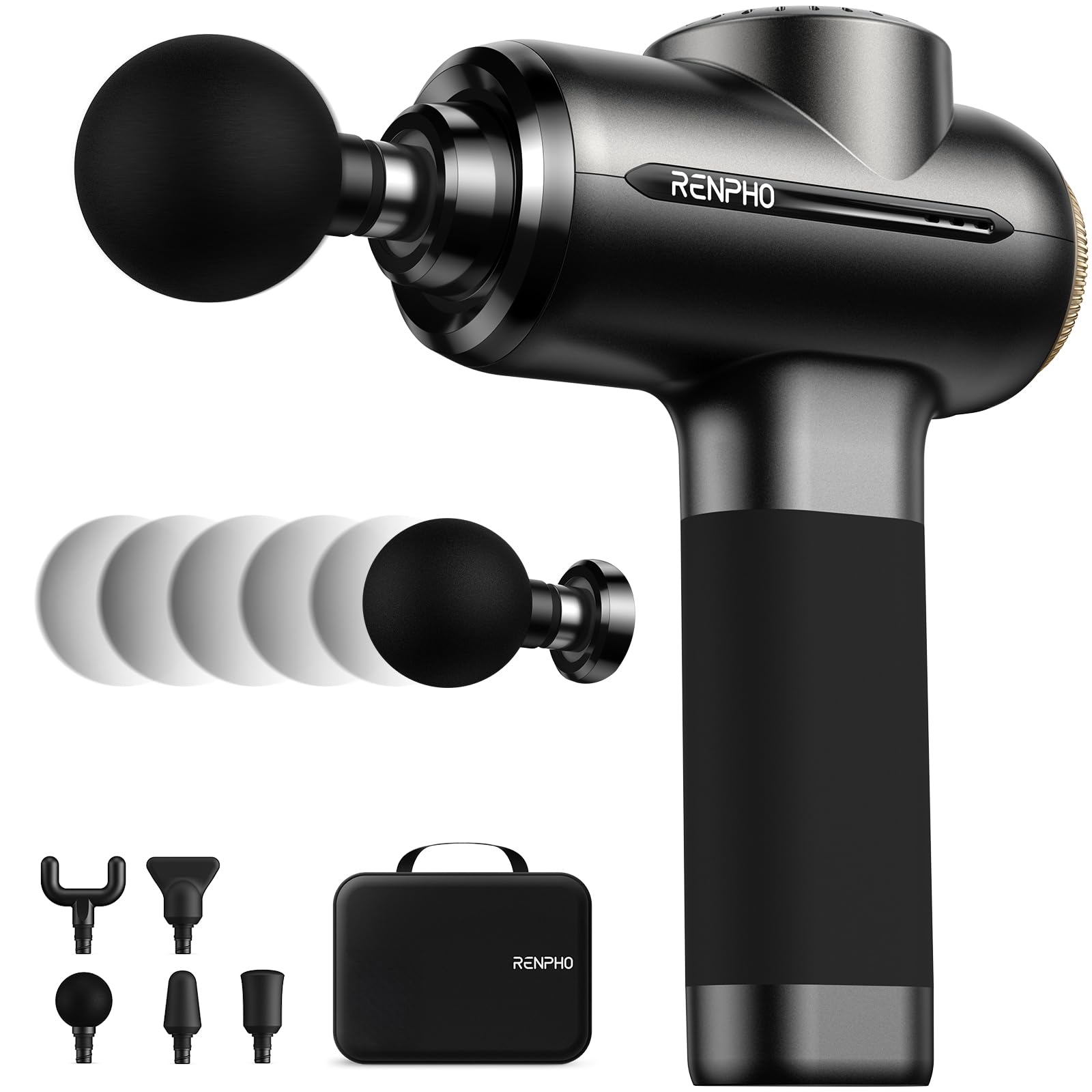 RENPHO Active Thermacool 2 Massage Gun with Heat and Cold, [2026 Upgraded] Percussion Deep Tissue Handheld Neck Massager, FSA Approved, Muscle Masajeador for Men Women Athletes HSA