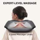 Nekteck Shiatsu Neck Massager with Heat for Pain Relief Deep Tissue, 2026 Upgraded 3D Back Shoulder Kneading Massage Pillow, Body Muscle Relaxation Tool Gifts for Him Her Mom Dad, Gray (NOT Cordless)