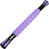 Muscle Roller Massage Roller Stick- Deep Tissue Fascia Blaster for Myofascial Pain Relief, Lymphatic Drainage & Body Sculpting, Handheld Physical Therapy & Recovery Tool (Purple Black-18 inch)