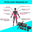 Foam Roller Set - High Density Back Roller, Muscle Roller Stick,2 Foot Fasciitis Ball, Stretching Strap, Peanut Massage Ball for Whole Body Physical Therapy & Exercise, Back Pain, Leg, Deep Tissue