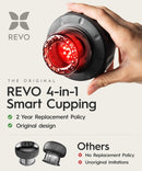 REVO The Original 4-in-1 Smart Cupping Therapy Massager, Red Light Therapy for Targeted Pain Relief, Knots, Aches, Muscle Soreness, Circulation & Tighter Skin, Portable Cupping Kit