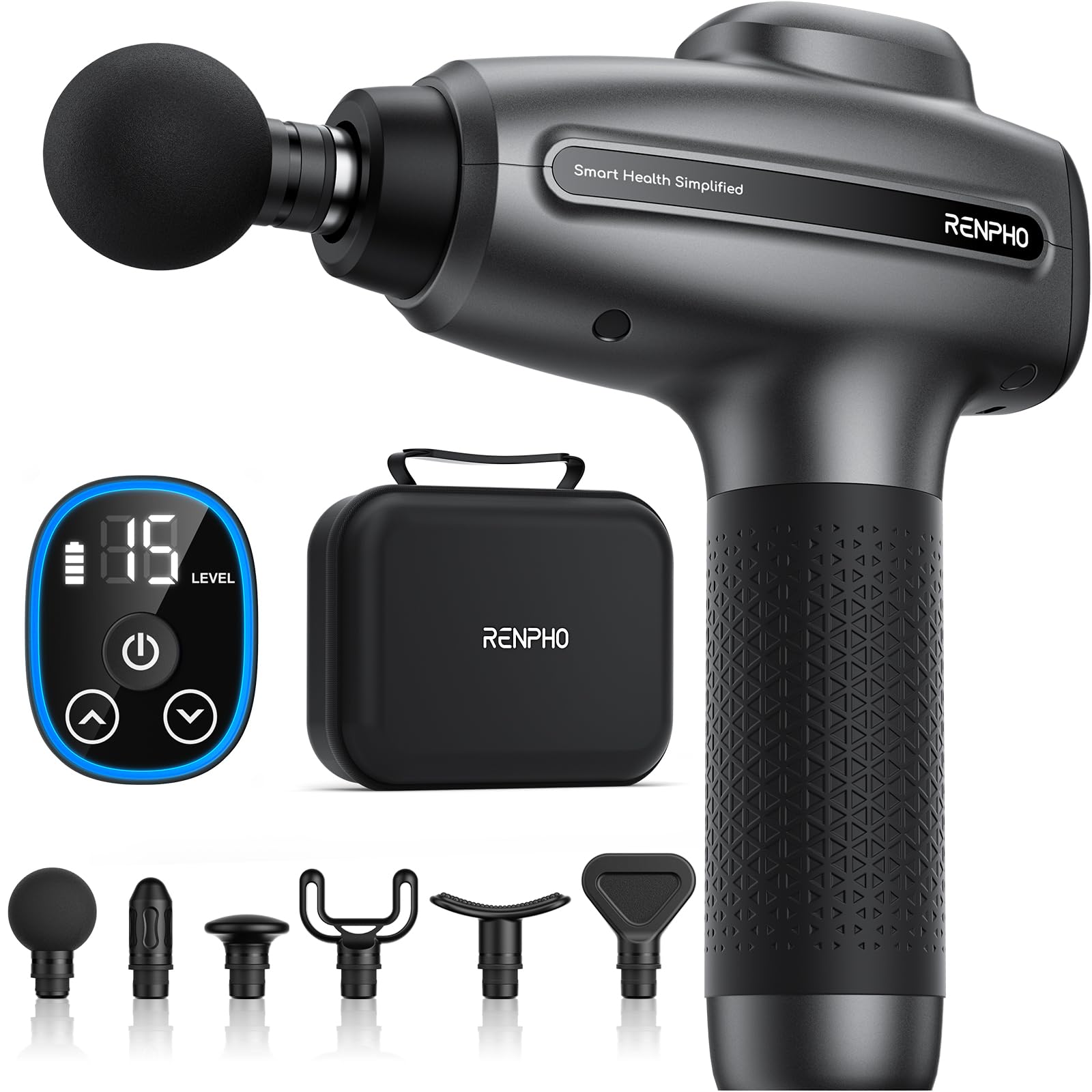 RENPHO Active Thermacool 2 Massage Gun with Heat and Cold, [2026 Upgraded] Percussion Deep Tissue Handheld Neck Massager, FSA Approved, Muscle Masajeador for Men Women Athletes HSA