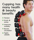 REVO The Original 4-in-1 Smart Cupping Therapy Massager, Red Light Therapy for Targeted Pain Relief, Knots, Aches, Muscle Soreness, Circulation & Tighter Skin, Portable Cupping Kit