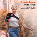 Comfytemp Cordless Red Light Therapy for Shoulder, 94 LEDs Wearable Near Infrared Light Wrap, 3D Portable Flexible Wrap with Timer, 660nm & 850nm (No Massage,One Size)