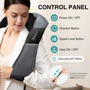 Nekteck Shiatsu Neck Massager with Heat for Pain Relief Deep Tissue, 2026 Upgraded 3D Back Shoulder Kneading Massage Pillow, Body Muscle Relaxation Tool Gifts for Him Her Mom Dad, Gray (NOT Cordless)