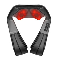 Nekteck Shiatsu Neck Massager with Heat for Pain Relief Deep Tissue, 2026 Upgraded 3D Back Shoulder Kneading Massage Pillow, Body Muscle Relaxation Tool Gifts for Him Her Mom Dad, Gray (NOT Cordless)