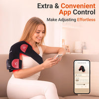 Comfytemp Cordless Red Light Therapy for Shoulder, 94 LEDs Wearable Near Infrared Light Wrap, 3D Portable Flexible Wrap with Timer, 660nm & 850nm (No Massage,One Size)