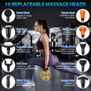TOLOCO Massage Gun, Deep Tissue Back Massage for Athletes for Pain Relief, Percussion Massager with 10 Massages Heads & Silent Brushless Motor, Valentines Day Gifts for Him Her, Black