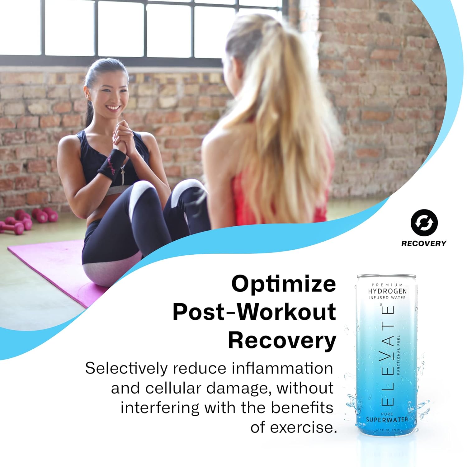 ELEVATE SUPERWATER Premium Hydrogen Water (24 pack). Highest Hydrogen (3-5 PPM) and Lowest -650 ORP. Supports Recovery, Energy, Hydration, Focus, and Endurance. BACKED BY SCIENCE.