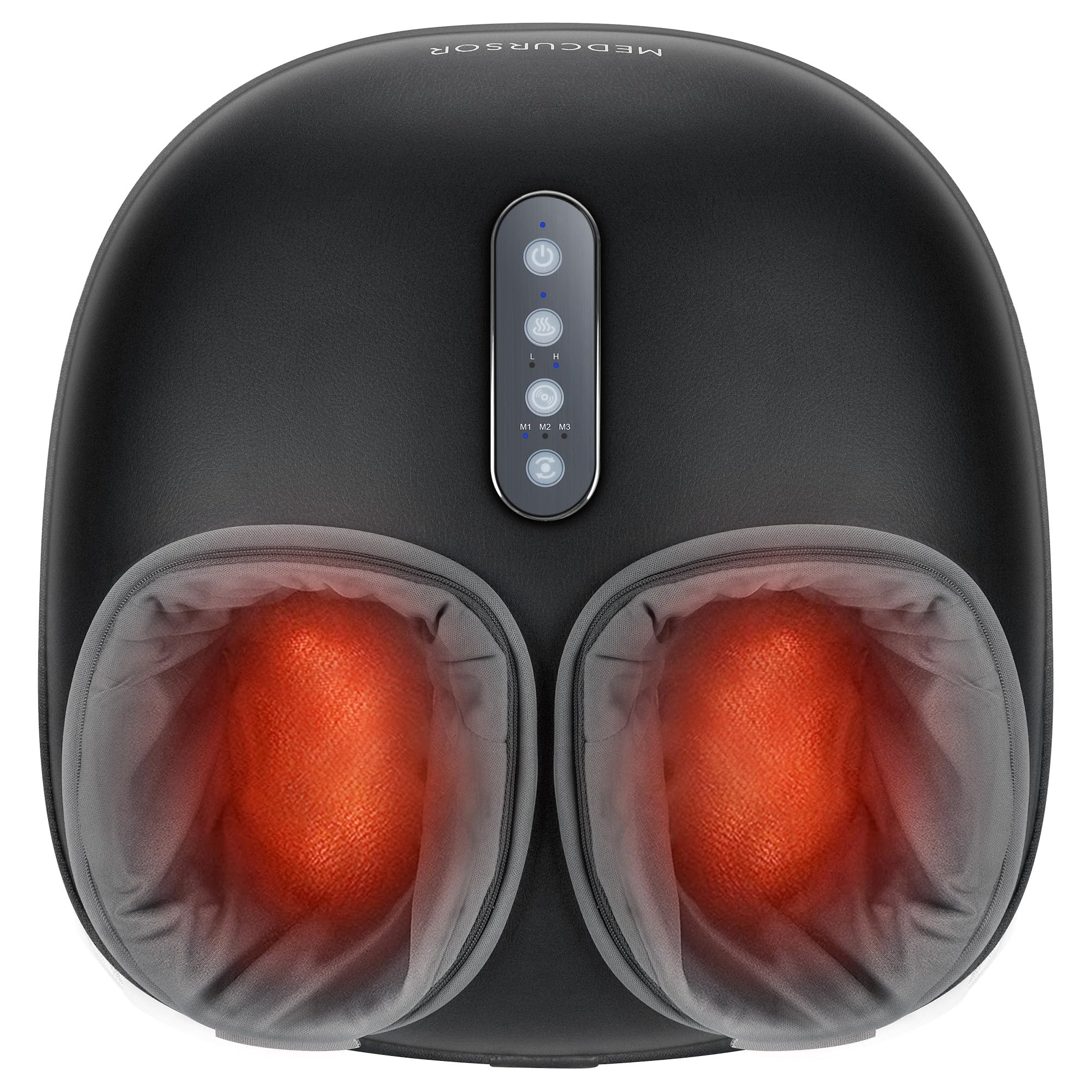Medcursor Foot Massager with Heat - 2026 Upgraded Shiatsu Deep Kneading Machine, Multi Air Compression Intensity, Smart APP Mobile Remote Control, Feet Massage for Home and Office Use