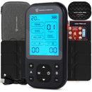 TENS Unit Muscle Stimulator Pro for Back Pain Relief, Shoulder Recovery and Physical Therapy, Electronic EMS Massager Machine with PMS Pulse for Effective Shock Therapy, Red