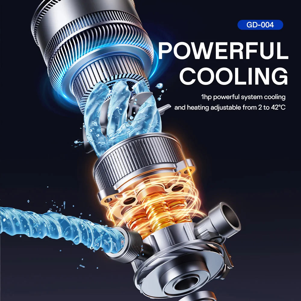 Acrylic Athlete Recovery Cold Plunge 1 HP Chiller WiFi APP Control Ice Bath Tub All-in-One