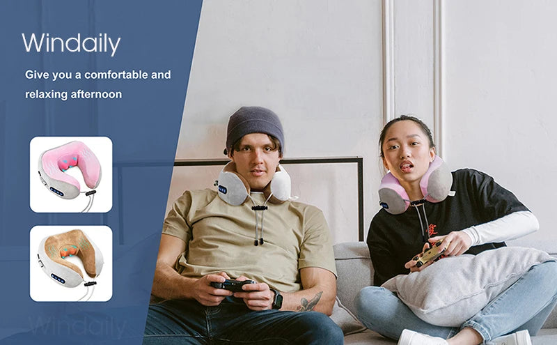 Electric Neck & Shoulder Massager — 3D Kneading Shiatsu Pillow with Vibration