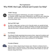 Luxuryade B190 Pemf FlR Infrared Heating Mat Crystal Amethyst Therapy Heating Photon Red Light PEMF Infrared Massage Mattress