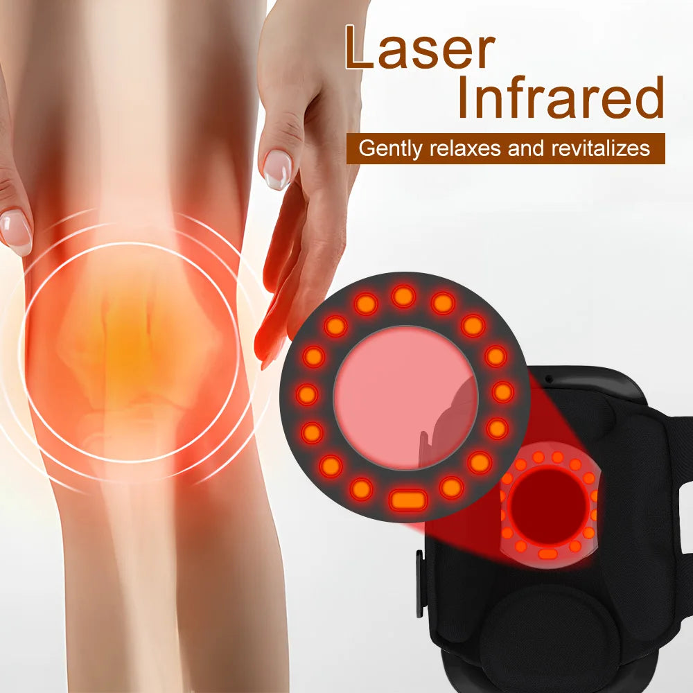 Cordless Heated Knee Massager — Vibration & Heat Therapy for Joint Relief