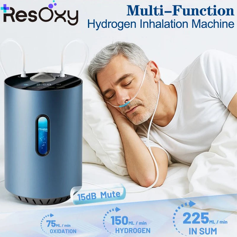 Hydrogen Inhalation Machine 225ml/min PEM Tech Hydrogen Generator 99.99% High Purity Hydrogen Concentrator H2 Oxygen Gas Inhaler