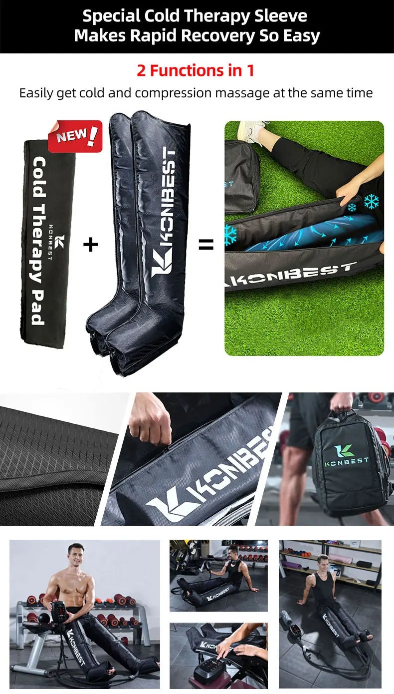 Massager Boots,8 Chambers Electric Sports Recovery Massage Air Compression Boots Therapy Leg Massager Physiotherapy Machine