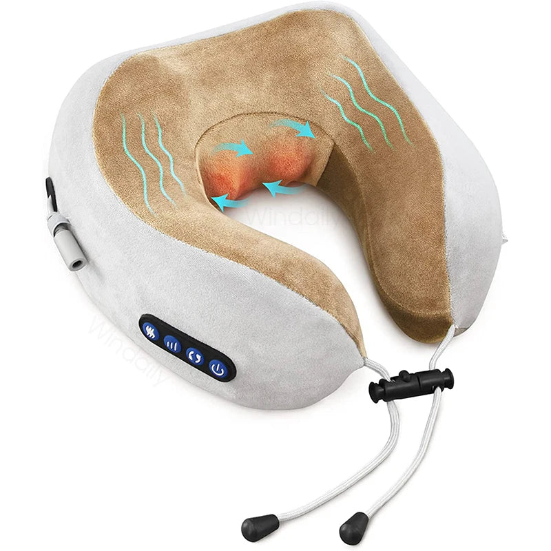 Electric Neck & Shoulder Massager — 3D Kneading Shiatsu Pillow with Vibration