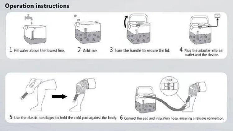Leg MassagerHome Portable Physiotherapy Leg Cryotherapy Ice Cooler Cryo Cold Water Compression Therapy System Machine Pad