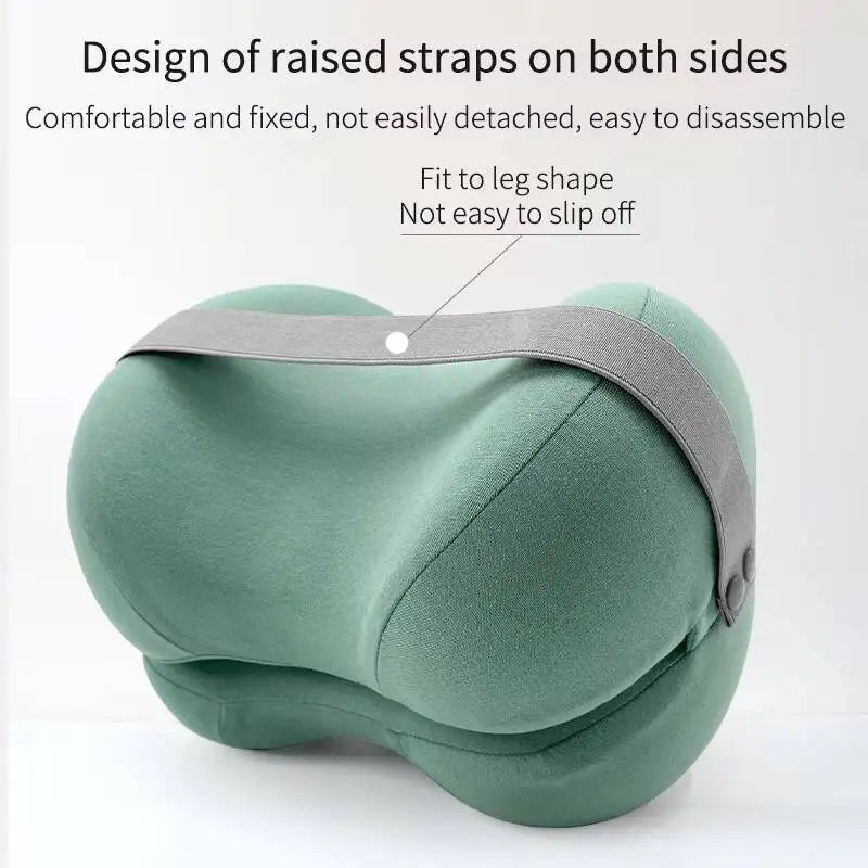 Memory Foam Knee Pillow for Side Sleepers with Straps Soft Leg & Knee Pillow memory foam leg pillow for side sleepers