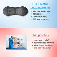 Emeka 3-in-1 Back Massager Heat Vibration for Back Pain Relief Herniated Disc Stretch Support Traction Lower Back Massage Pillow