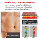 Portable Infrared Sauna Blanket 86-167℉ Carbon Fiber Heating Velcro Non-toxic Waterproof Detox Weight Loss Relaxation Home Spa