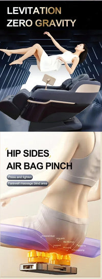4D SL Tracking Massage Chair, Zero Gravity Recliner Chair, Full Body Airbag Massage Sofa, Office Chair with Touch Screen, 3-Year