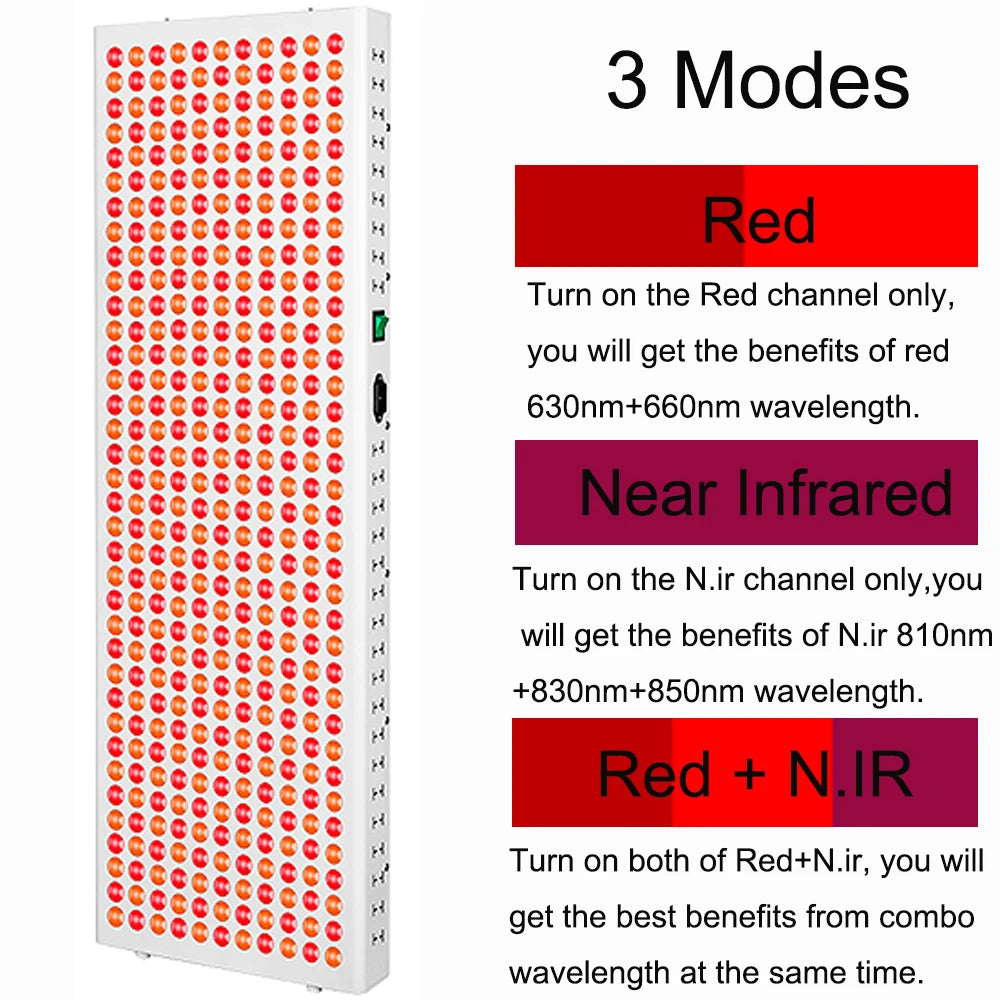 AG-Pro2000 Red Light Therapy Panel — 5-Wavelength LED for Full-Body Recovery