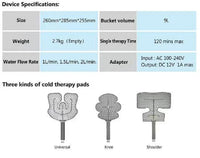 Leg MassagerHome Portable Physiotherapy Leg Cryotherapy Ice Cooler Cryo Cold Water Compression Therapy System Machine Pad