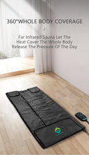 Portable Infrared Sauna Blanket 86-167℉ Carbon Fiber Heating Velcro Non-toxic Waterproof Detox Weight Loss Relaxation Home Spa