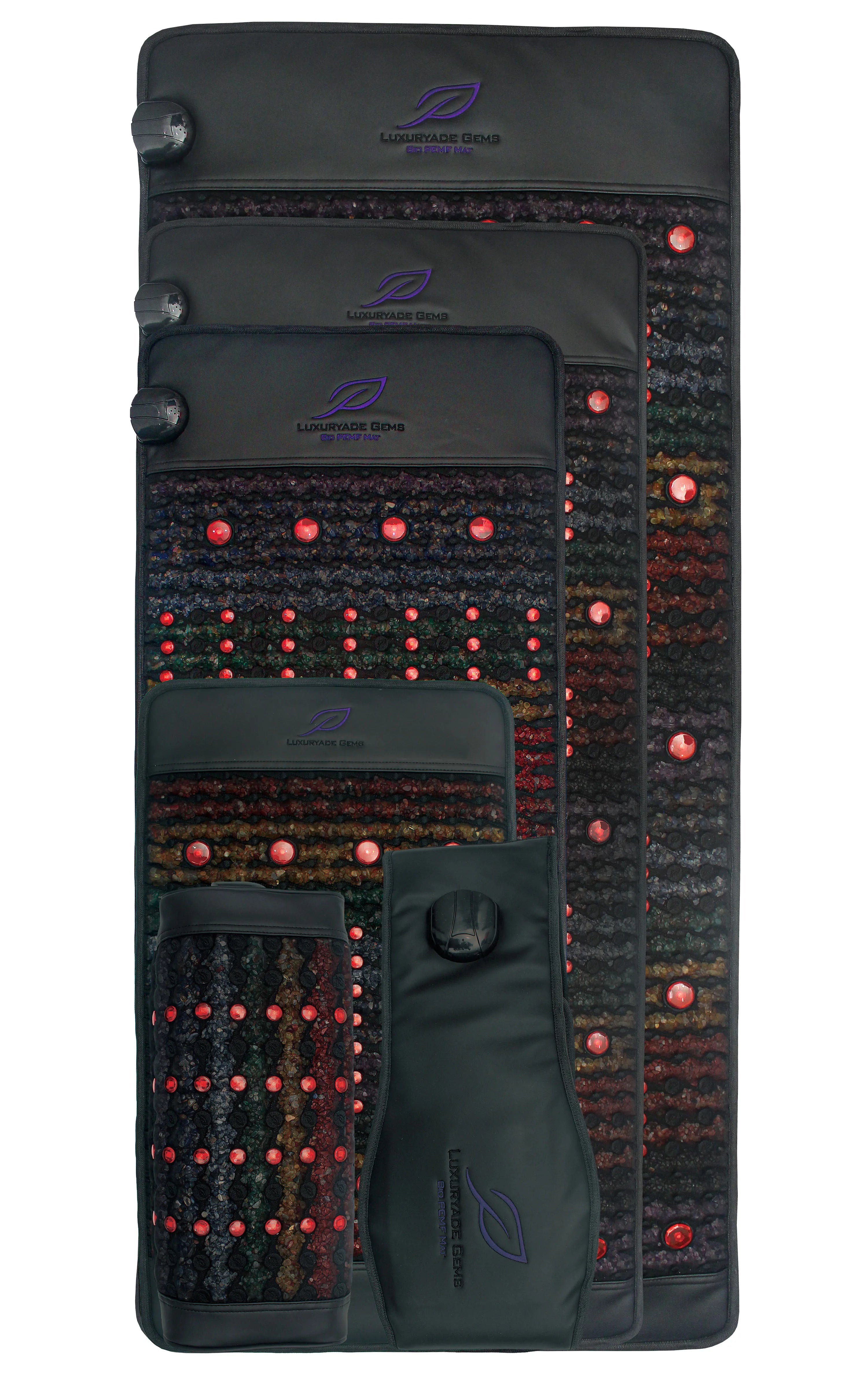 Luxuryade B190 Pemf FlR Infrared Heating Mat Crystal Amethyst Therapy Heating Photon Red Light PEMF Infrared Massage Mattress
