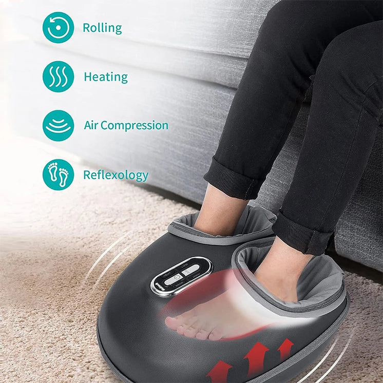 Foot Massager Heating Therapy Air Compression  Knead Roller Muscle Relaxation Electric Foot Massage Machine