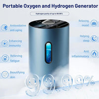 Hydrogen Inhalation Machine 225ml/min PEM Tech Hydrogen Generator 99.99% High Purity Hydrogen Concentrator H2 Oxygen Gas Inhaler