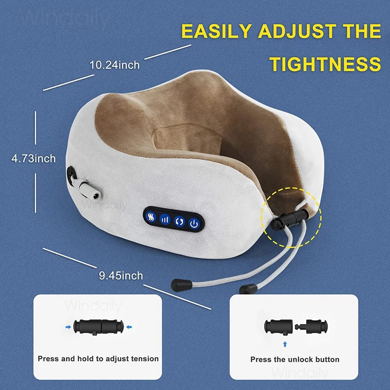 Electric Neck & Shoulder Massager — 3D Kneading Shiatsu Pillow with Vibration