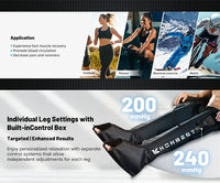 Leg Massager Air Pneumatic Compression Boots Athlete Pump Controller 240mmHg Dropship Therapeutic Leg Recovery Massage Machine