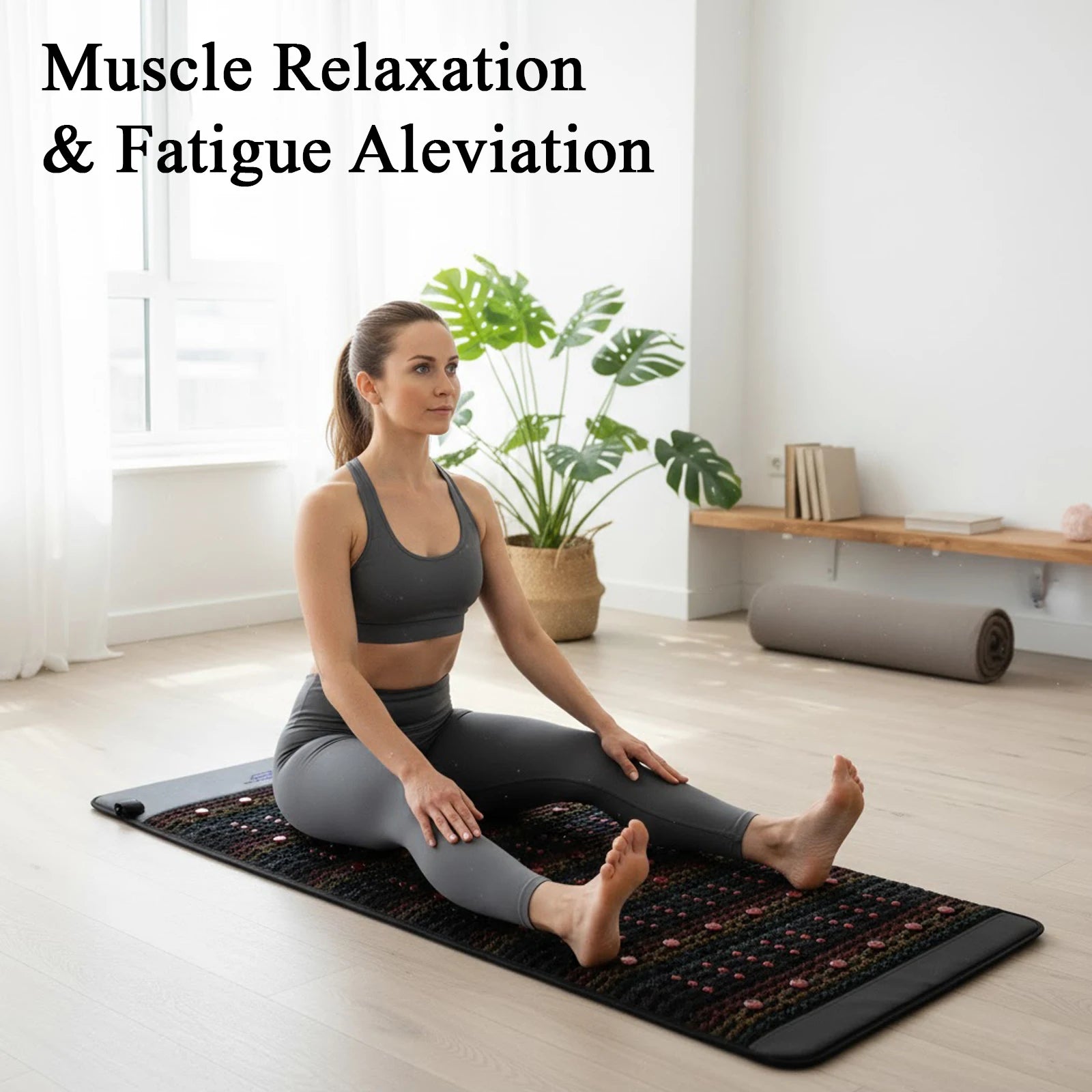 Luxuryade B190 Pemf FlR Infrared Heating Mat Crystal Amethyst Therapy Heating Photon Red Light PEMF Infrared Massage Mattress