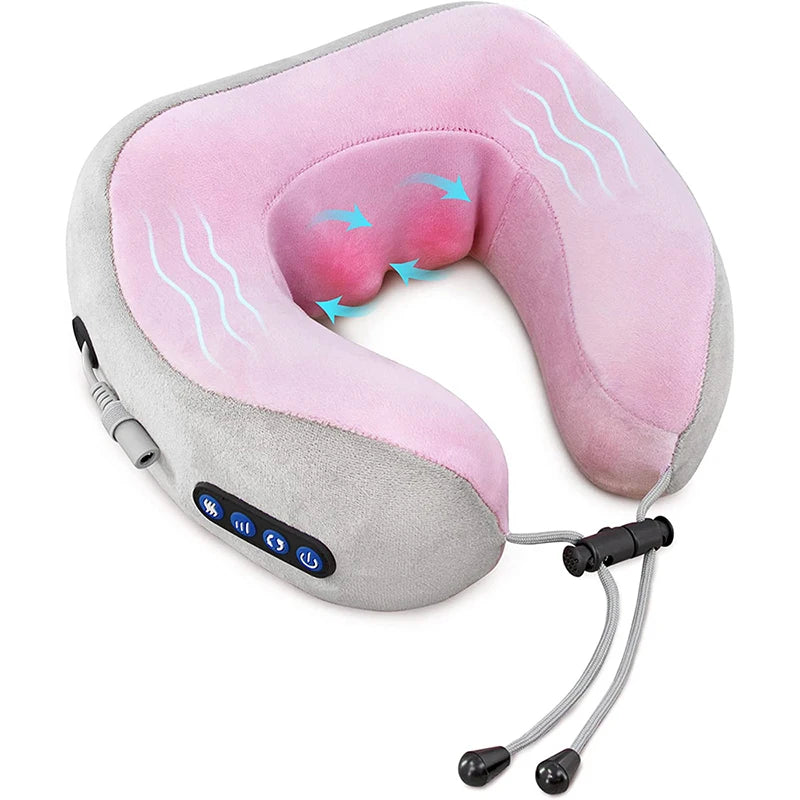 Electric Neck & Shoulder Massager — 3D Kneading Shiatsu Pillow with Vibration