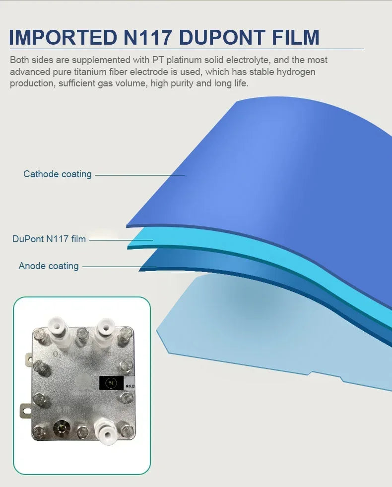 Portable Household PEM H2 Inhaler Gas Generation Equipment Molecular Hydrogen Inhalation Machine