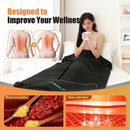 Portable Infrared Sauna Blanket 86-167℉ Carbon Fiber Heating Velcro Non-toxic Waterproof Detox Weight Loss Relaxation Home Spa