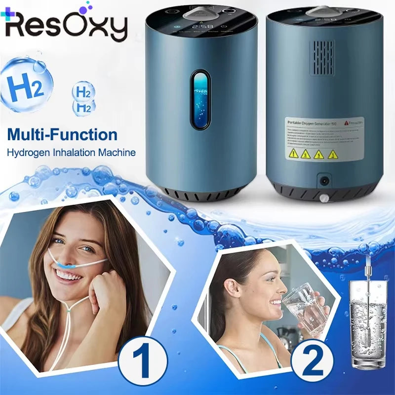 Hydrogen Inhalation Machine 225ml/min PEM Tech Hydrogen Generator 99.99% High Purity Hydrogen Concentrator H2 Oxygen Gas Inhaler