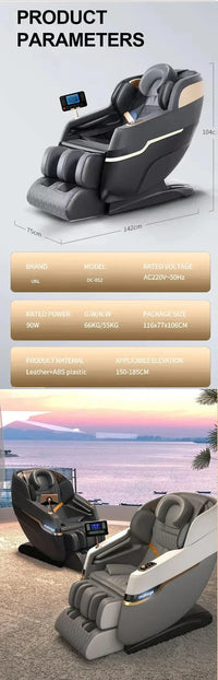 4D SL Tracking Massage Chair, Zero Gravity Recliner Chair, Full Body Airbag Massage Sofa, Office Chair with Touch Screen, 3-Year