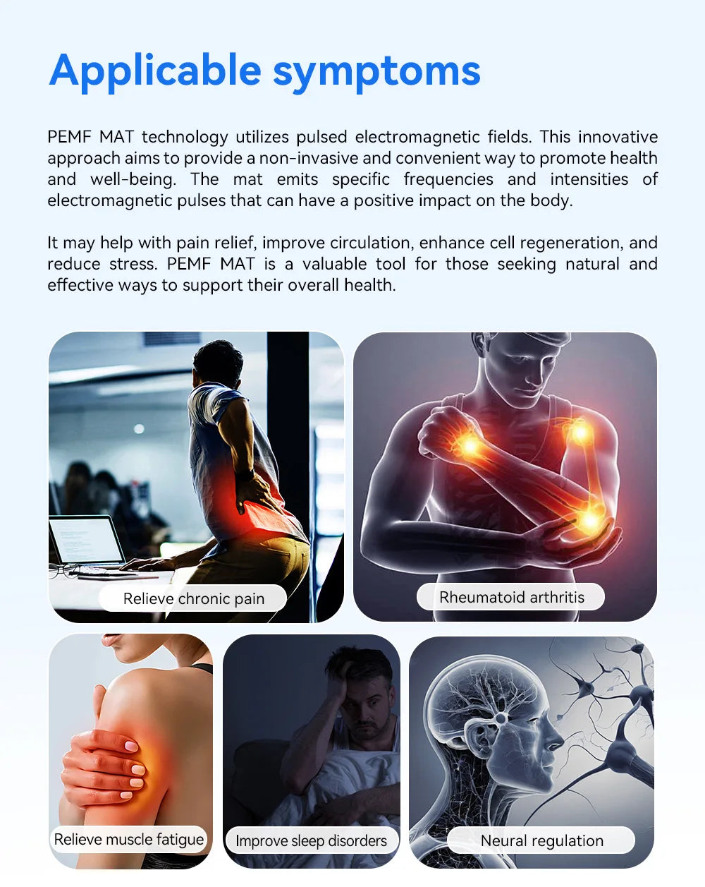 PEMF Therapy Mat 200×60cm — Magnetic Frequency Healing for Full-Body Wellness