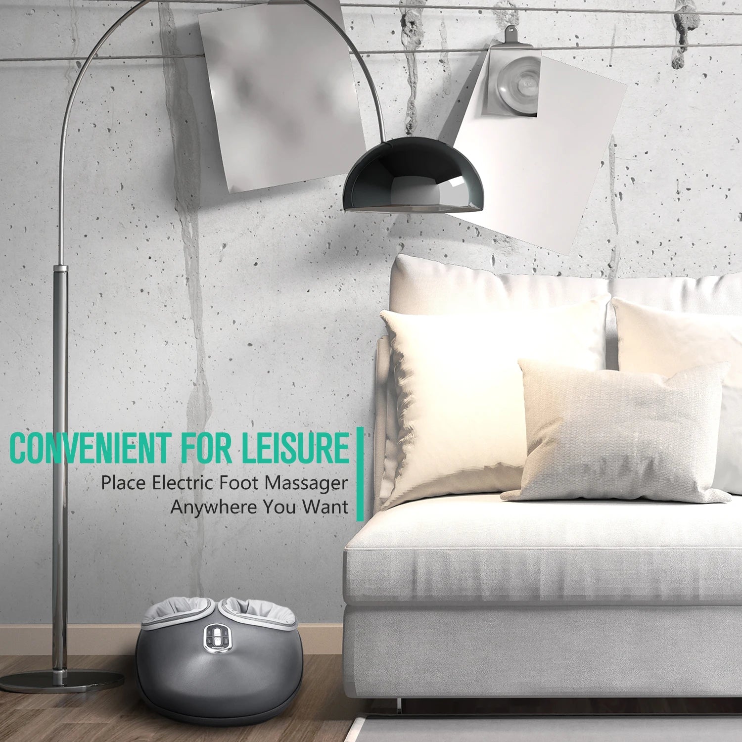 Foot Massager Heating Therapy Air Compression  Knead Roller Muscle Relaxation Electric Foot Massage Machine