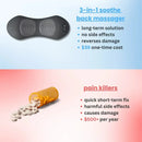 Emeka 3-in-1 Back Massager Heat Vibration for Back Pain Relief Herniated Disc Stretch Support Traction Lower Back Massage Pillow