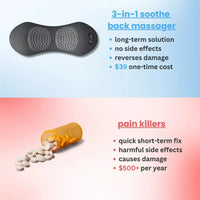 Emeka 3-in-1 Back Massager Heat Vibration for Back Pain Relief Herniated Disc Stretch Support Traction Lower Back Massage Pillow