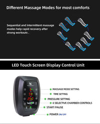 Massager Boots,8 Chambers Electric Sports Recovery Massage Air Compression Boots Therapy Leg Massager Physiotherapy Machine