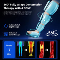 Leg Massager Air Pneumatic Compression Boots Athlete Pump Controller 240mmHg Dropship Therapeutic Leg Recovery Massage Machine