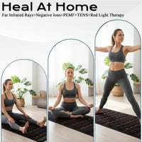Luxuryade B190 Pemf FlR Infrared Heating Mat Crystal Amethyst Therapy Heating Photon Red Light PEMF Infrared Massage Mattress