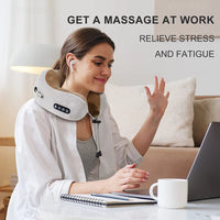 Electric Neck & Shoulder Massager — 3D Kneading Shiatsu Pillow with Vibration